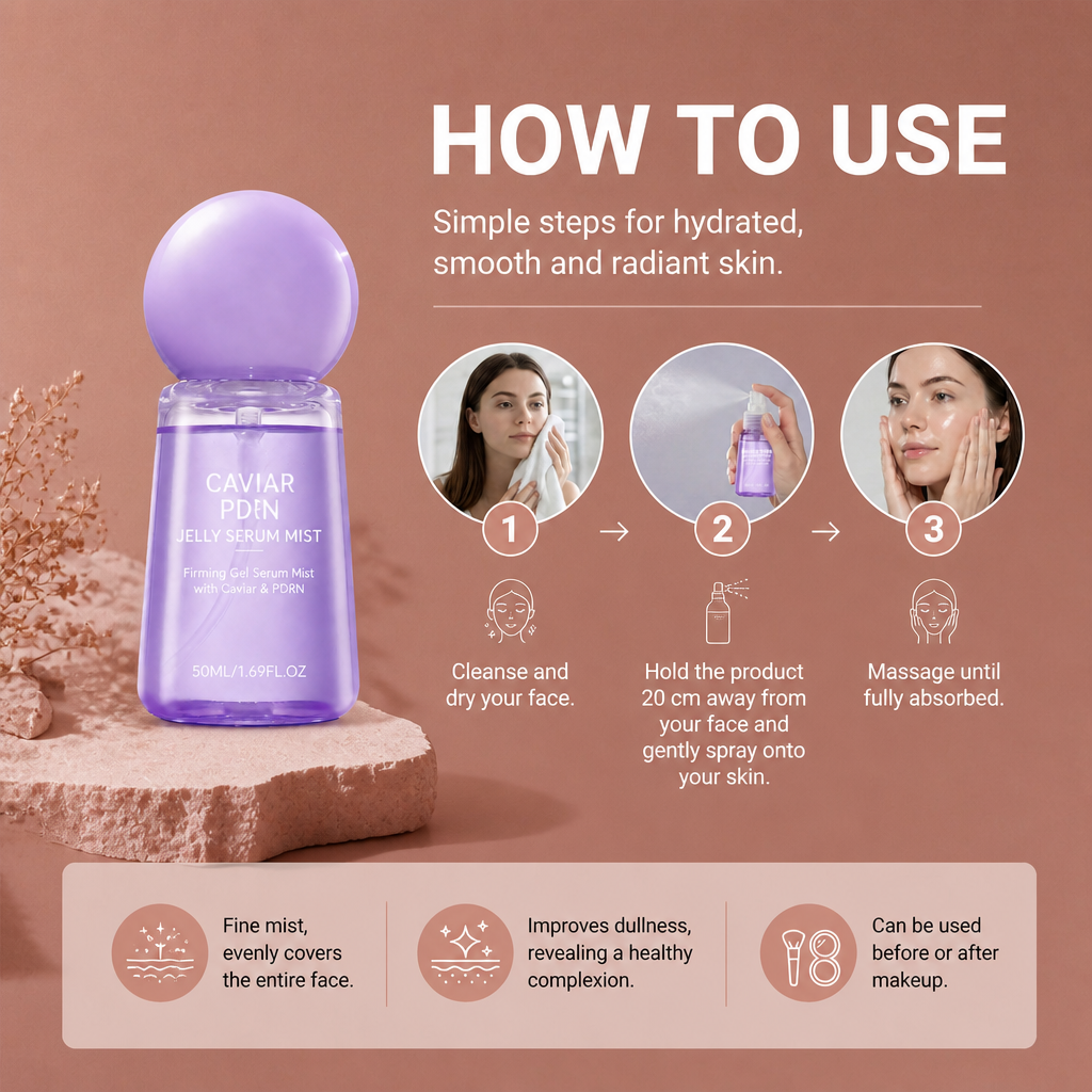 Caviar & Collagen Peptide Mist – Hydrating Spray for Smooth, Radiant Skin