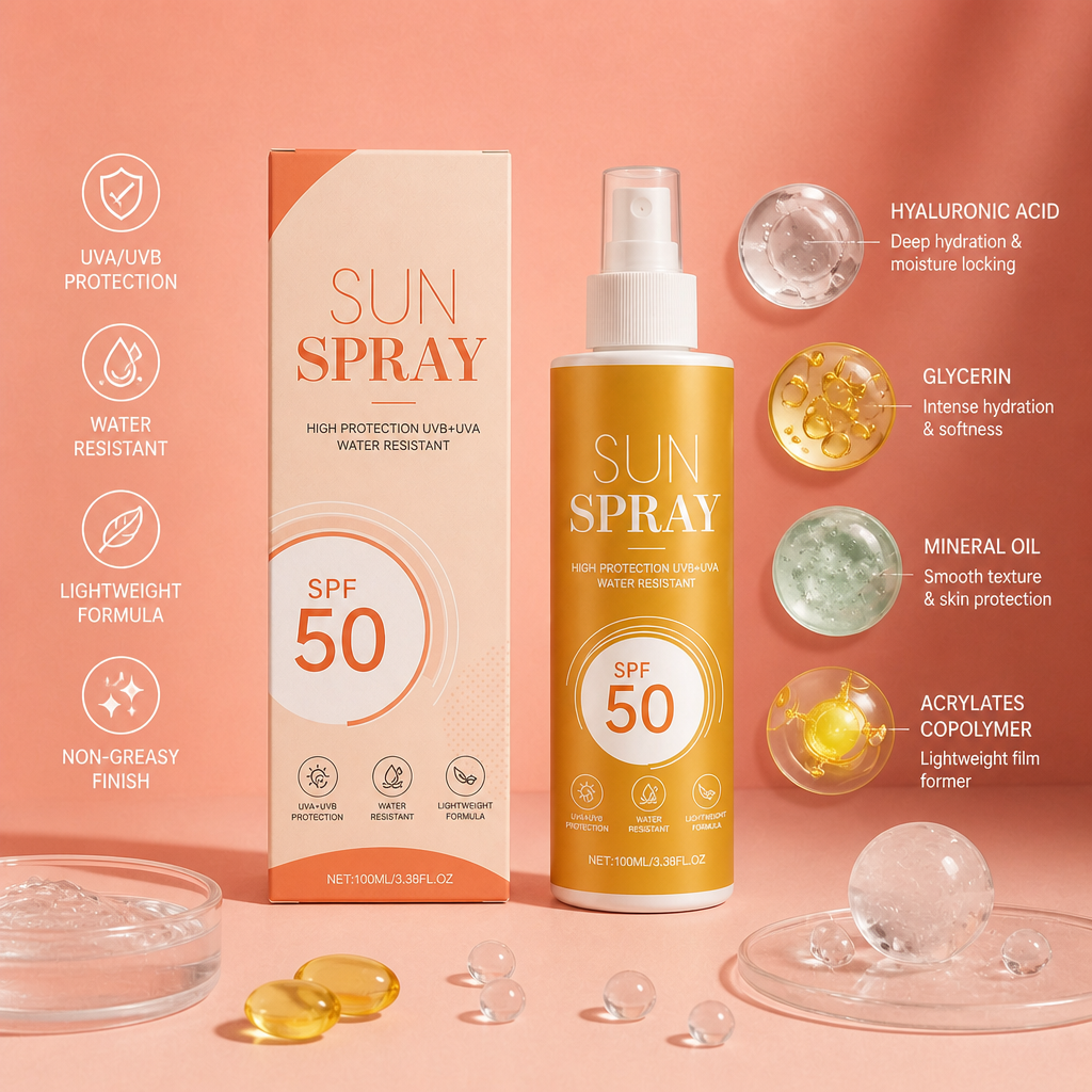 Hydrating SPF Face Mist – Lightweight Daily Sun Protection Spray