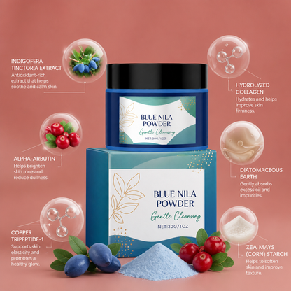 Blue Collagen Clay Mask – Deep Cleansing & Brightening Skincare Treatment