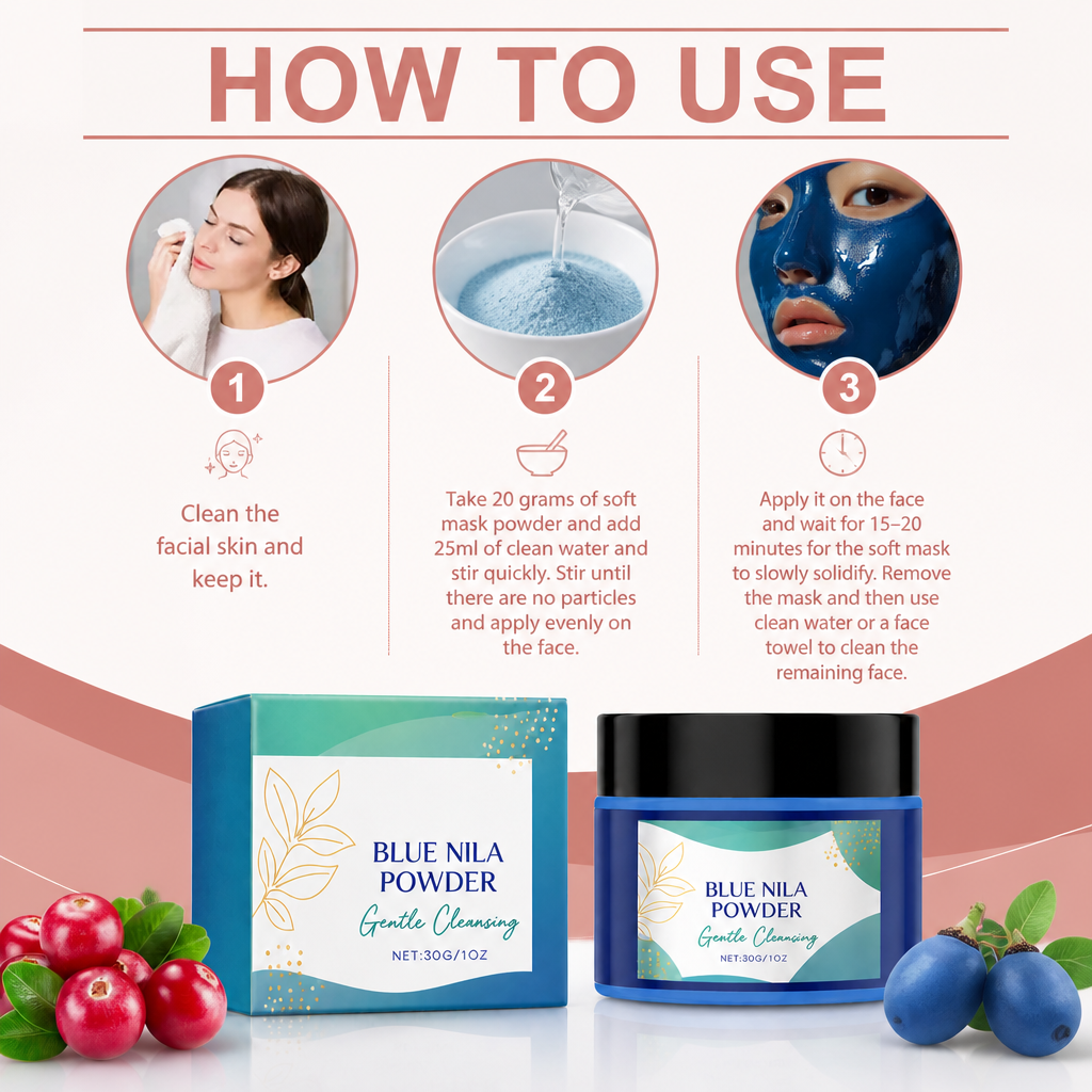 Blue Collagen Clay Mask – Deep Cleansing & Brightening Skincare Treatment