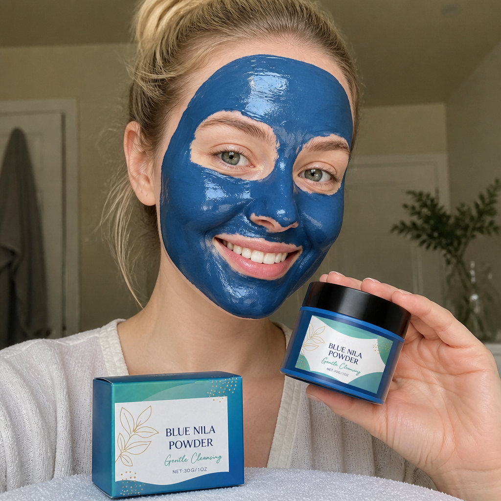 Blue Collagen Clay Mask – Deep Cleansing & Brightening Skincare Treatment