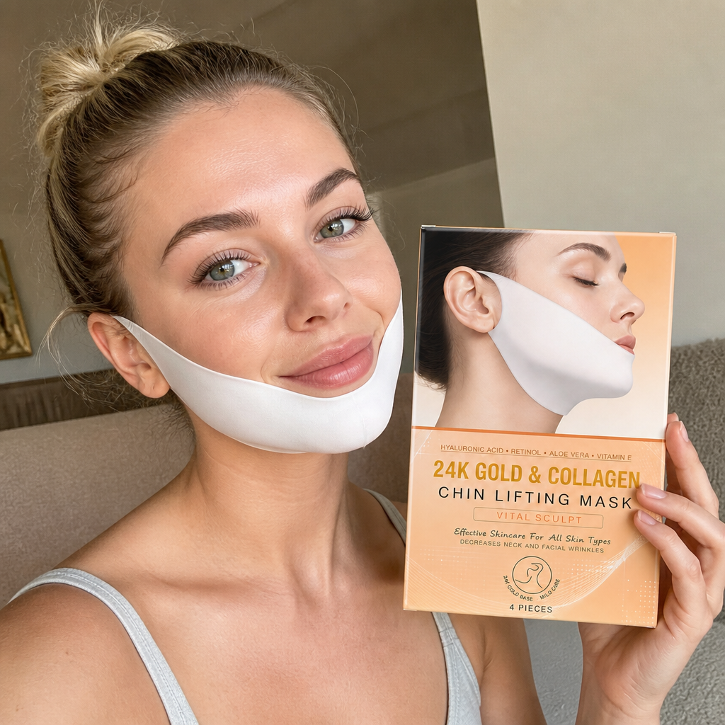 Gold Collagen V-Line Mask – Firming Hydration for a Sculpted Look