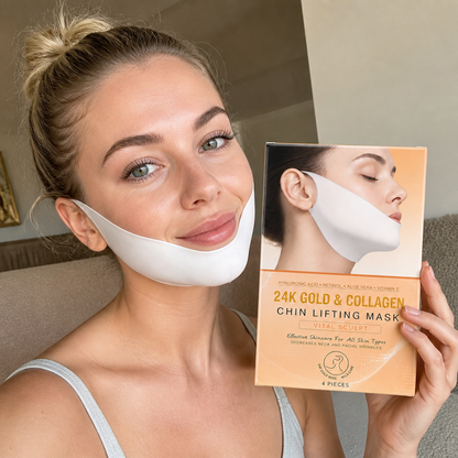 Gold Collagen V-Line Mask – Firming Hydration for a Sculpted Look