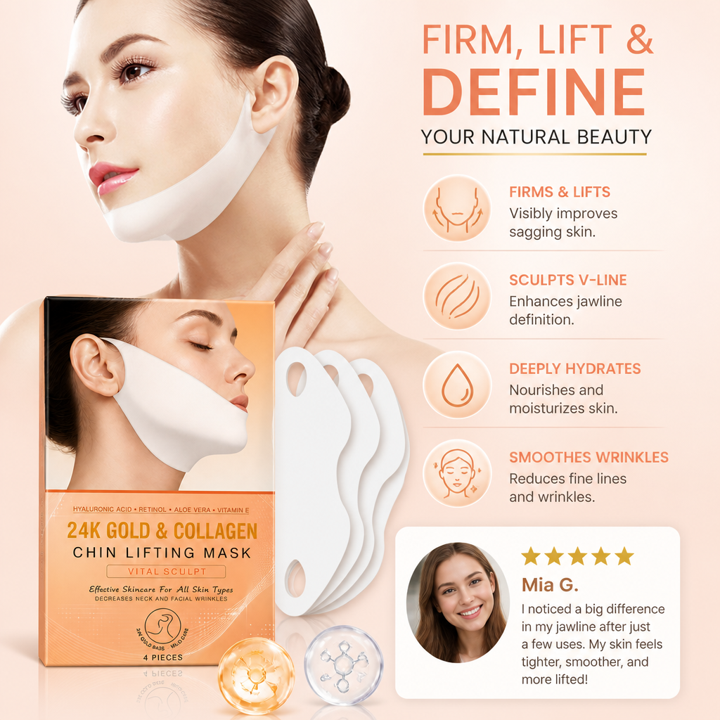 Gold Collagen V-Line Mask – Firming Hydration for a Sculpted Look