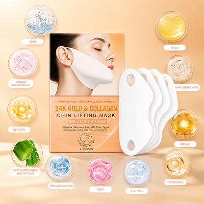 Gold Collagen V-Line Mask – Firming Hydration for a Sculpted Look