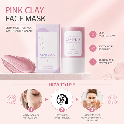 Pink Clay Face Mask – Deep Hydration for Soft, Refreshed Skin