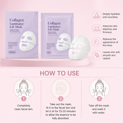 Collagen Facial Sheet Mask – Deep Hydration for Soft, Radiant Skin