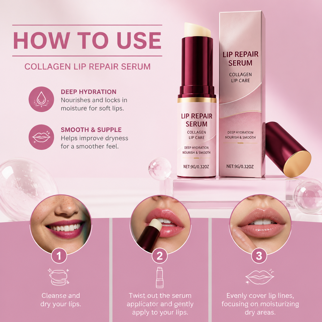 Collagen Lip Repair Serum – Deep Hydration for Soft, Smooth Lips