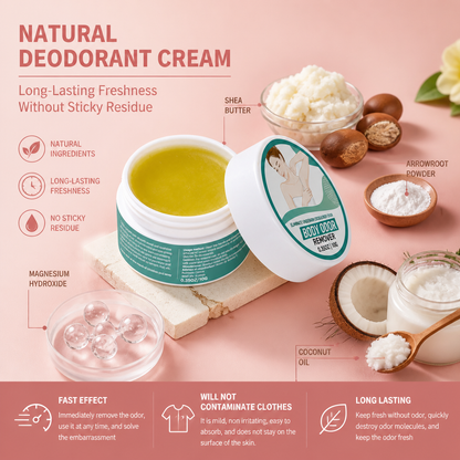 Natural Deodorant Cream – Long-Lasting Freshness Without Sticky Residue