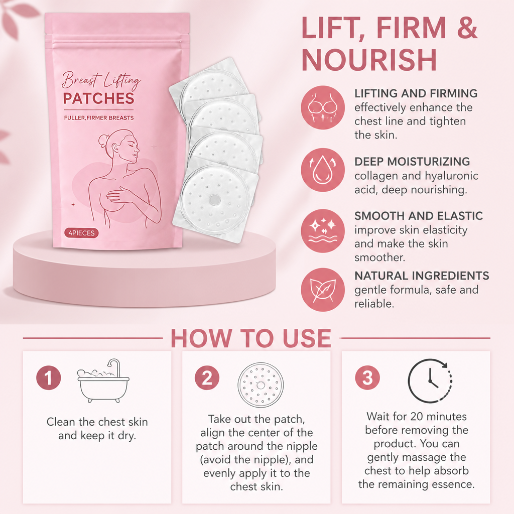 Collagen & Hyaluronic Chest Care Patches for Firmer, Hydrated Skin