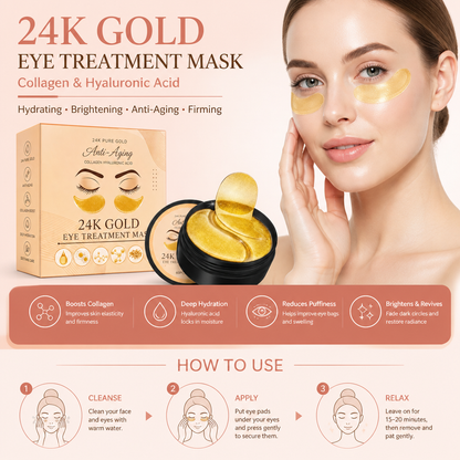 Collagen & Hyaluronic Eye Patches – Hydrating Care for Brighter-Looking Eyes