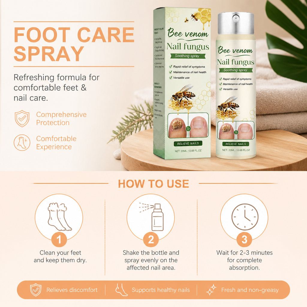 Foot Care Spray – Refreshing Formula for Comfortable Feet & Nail Care
