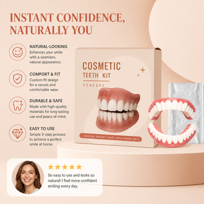 Custom Fit Cosmetic Veneers – Natural-Looking Smile Enhancement Kit
