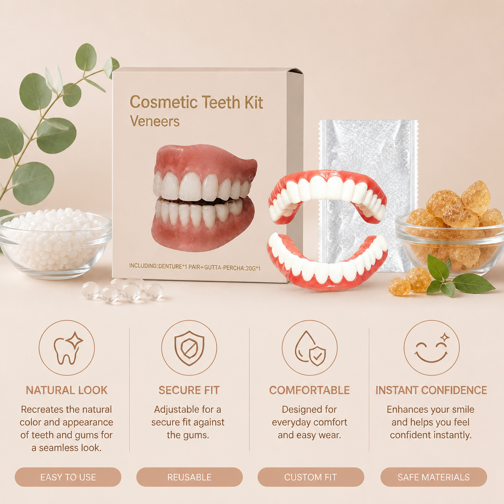 Custom Fit Cosmetic Veneers – Natural-Looking Smile Enhancement Kit