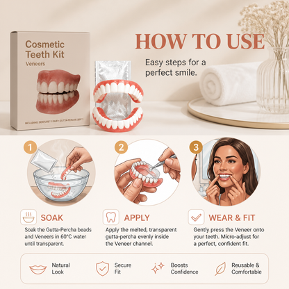 Custom Fit Cosmetic Veneers – Natural-Looking Smile Enhancement Kit