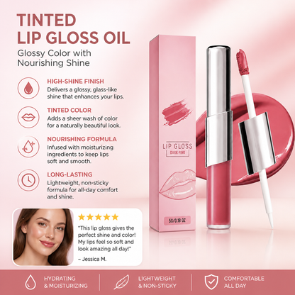 Tinted Lip Gloss Oil – Glossy Color With Nourishing Shine