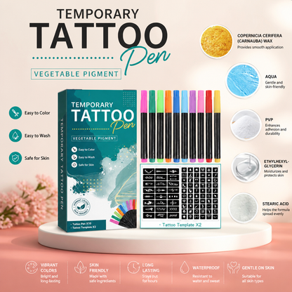 Temporary Tattoo Stencil Pen – Create Custom Body Art Designs Easily
