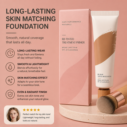 Long-Lasting Skin Matching Foundation – Smooth Natural Makeup Finish