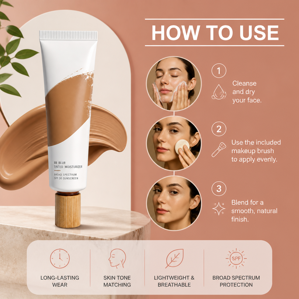 Long-Lasting Skin Matching Foundation – Smooth Natural Makeup Finish