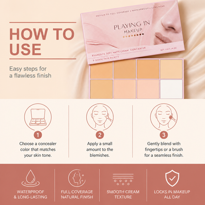 Full Coverage Waterproof Concealer – Smooth Natural Finish For Everyday Makeup
