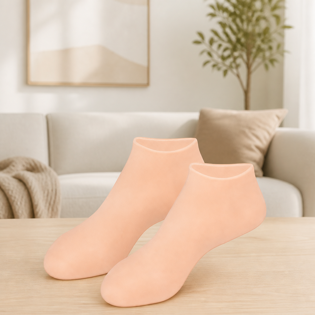 Silicone Gel Moisturizing Spa Socks for Dry & Cracked Feet