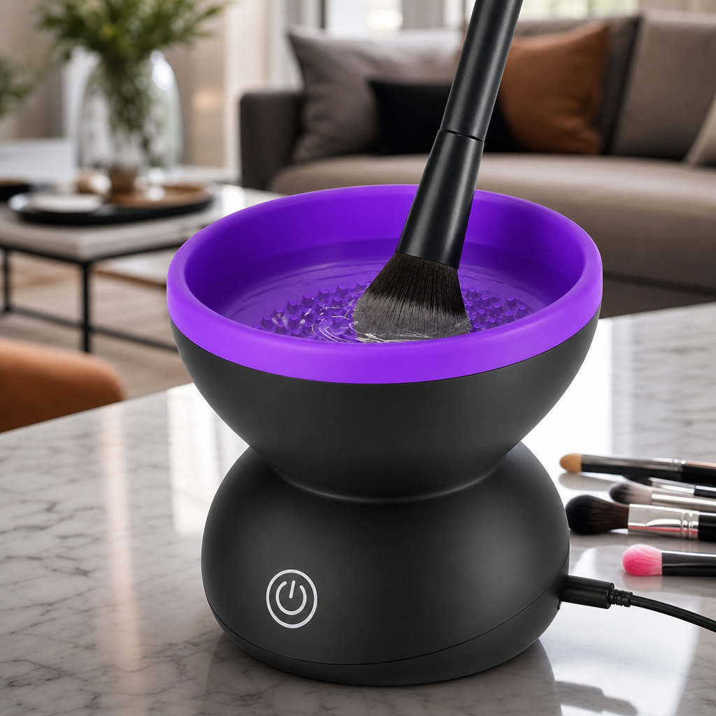 Electric Makeup Brush Cleaner – Deep Cleans & Dries in Seconds