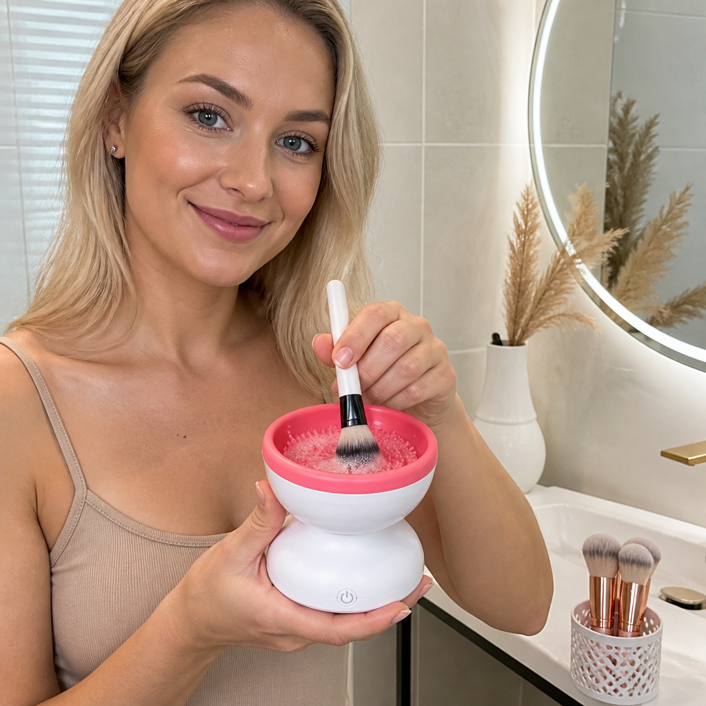 Electric Makeup Brush Cleaner – Deep Cleans & Dries in Seconds