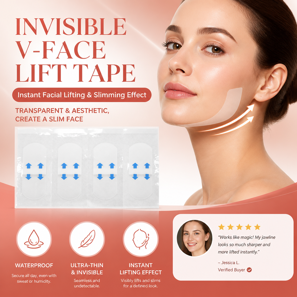 Invisible V-Face Lift Tape – Instant Facial Lifting & Slimming Effect