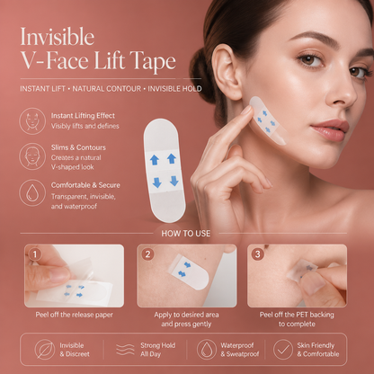 Invisible V-Face Lift Tape – Instant Facial Lifting & Slimming Effect