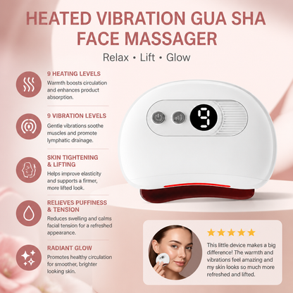 Portable Electric Gua Sha Face Massager – Heated Vibration Skin Tightening & Lifting Tool