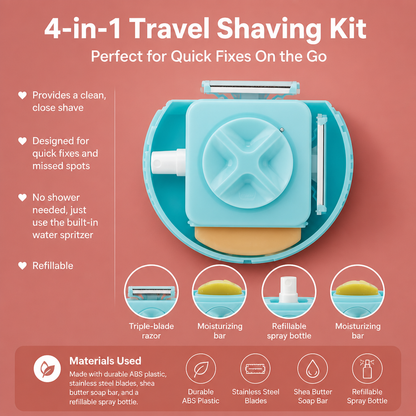 4-in-1 Travel Shaving Kit for Women – Perfect for Quick Fixes On the Go