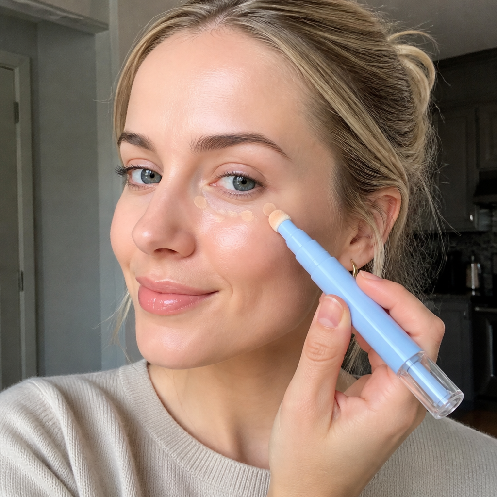 2-in-1 Hydrating Full-Coverage Concealer Pen & Stick with Blending Sponge