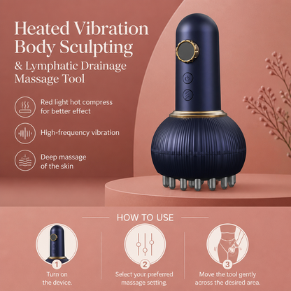 Heated Vibration Body Sculpting & Lymphatic Drainage Massage Tool
