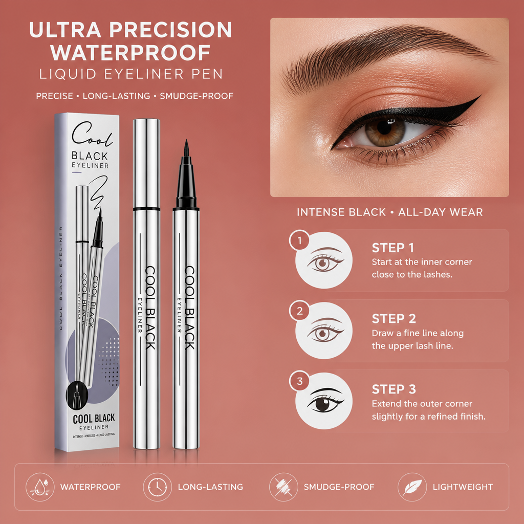 Ultra Precision Waterproof Liquid Eyeliner Pen