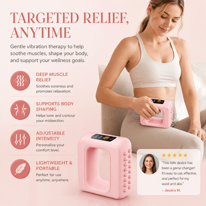 Fascia Massage Device – Vibrating Muscle Activation and Body Shaping Device for Abdomen, Waist and Full Body