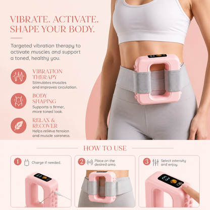 Fascia Massage Device – Vibrating Muscle Activation and Body Shaping Device for Abdomen, Waist and Full Body
