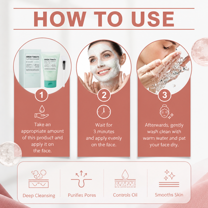 Green Tomato Clay Face Cleanser – Deep Cleansing & Fresh Skin Feel