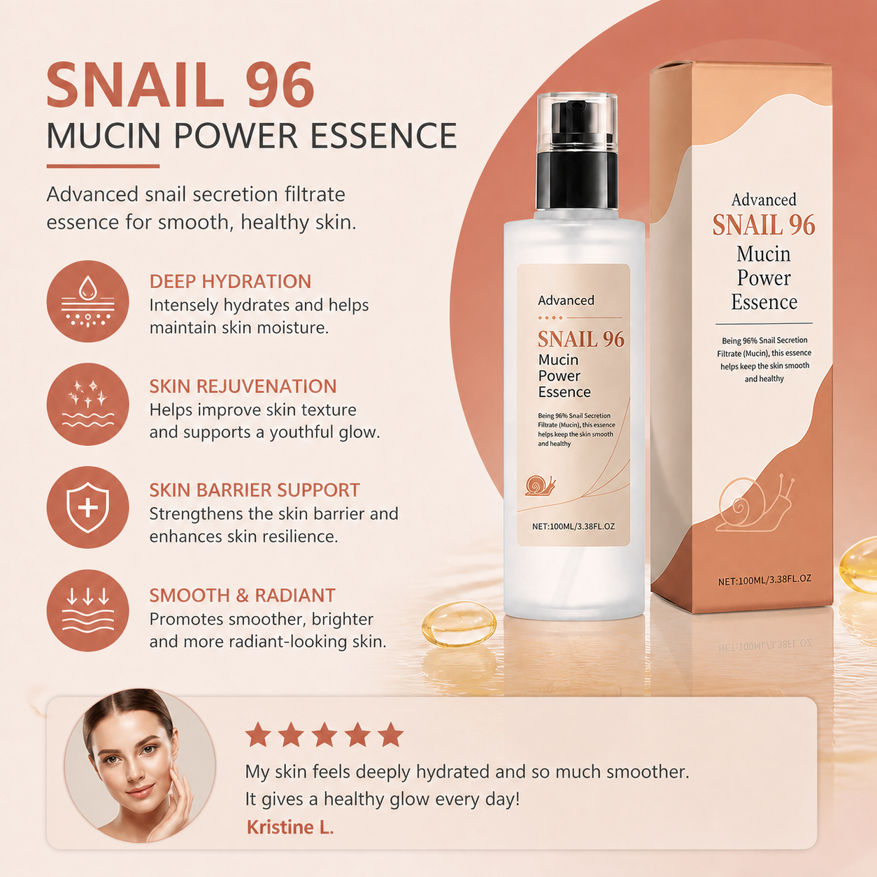 Snail Collagen Face Serum – Deep Hydration for Smooth, Radiant Skin