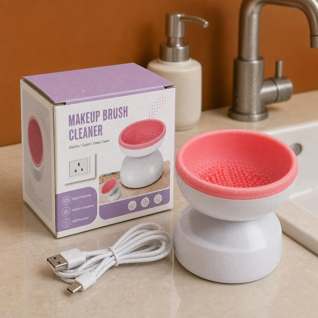 Electric Makeup Brush Cleaner – Deep Cleans & Dries in Seconds