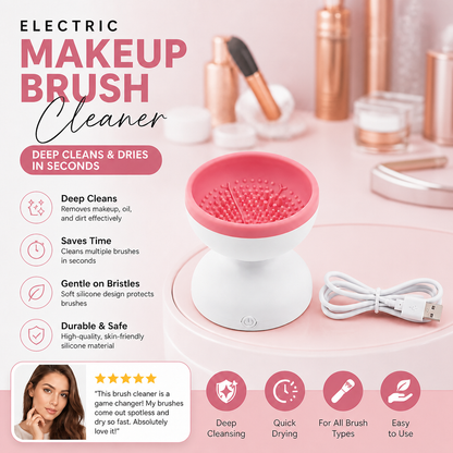Electric Makeup Brush Cleaner – Deep Cleans & Dries in Seconds