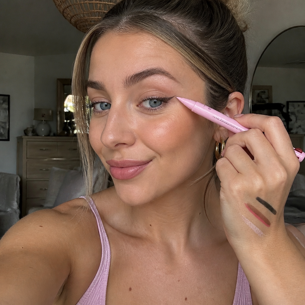 4-in-1 Makeup Pen – Eyeliner, Highlighter, Lip Liner & Brow Liner