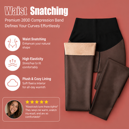 Women’s Fleece-Lined Tights with Shaping Waistband