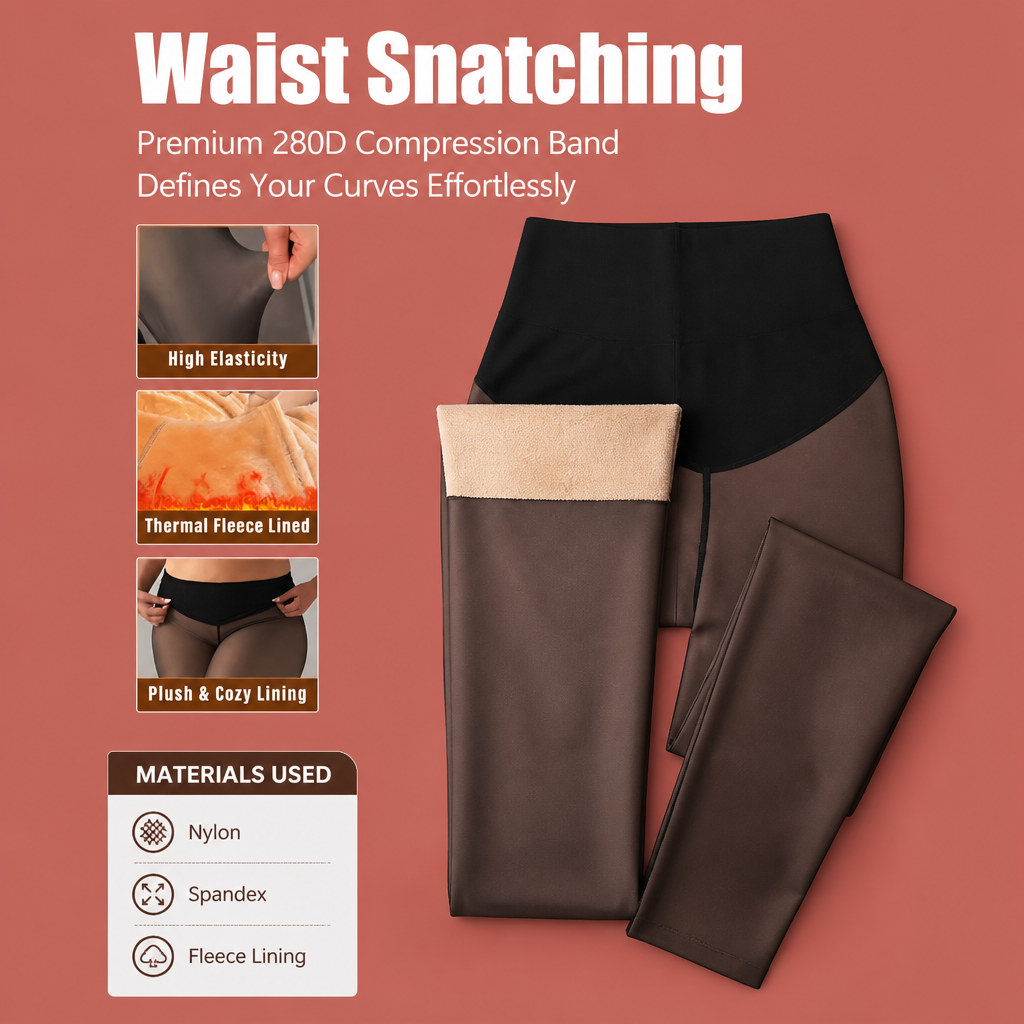 Women’s Fleece-Lined Tights with Shaping Waistband