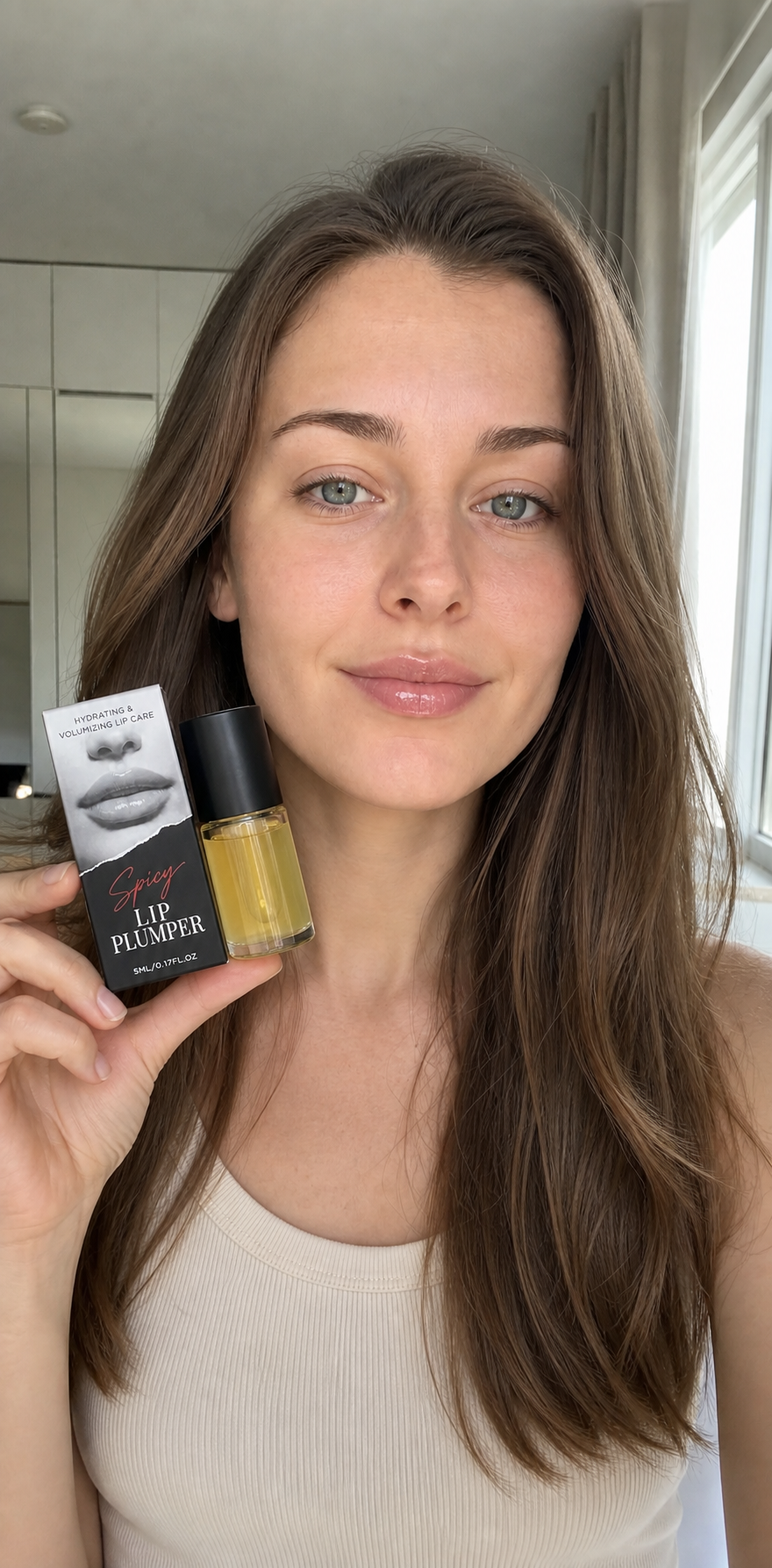 After applying the Beauty Britain Korean Spicy Lip Plumper Gloss