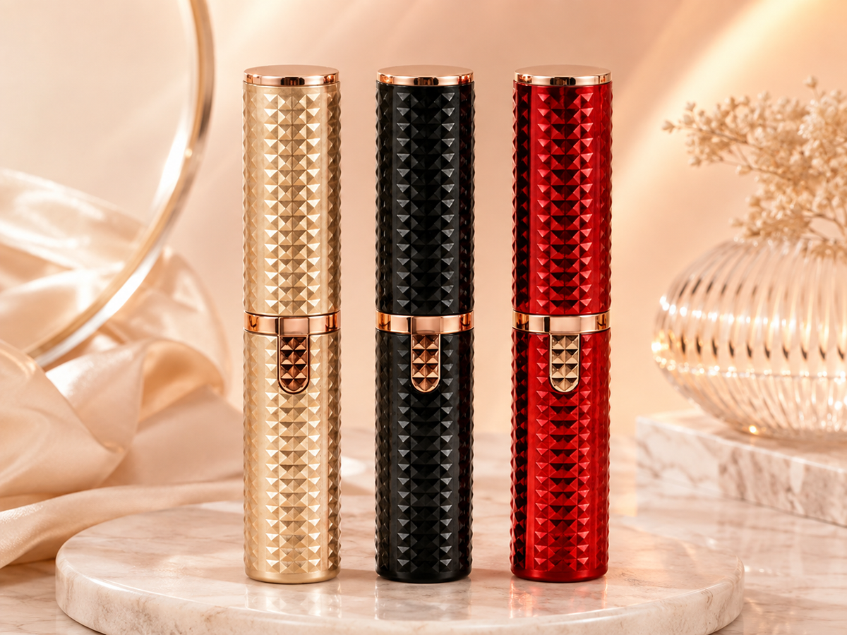 3-in-1 Precision Electric Beauty Trimmer in Gold, Black and Red