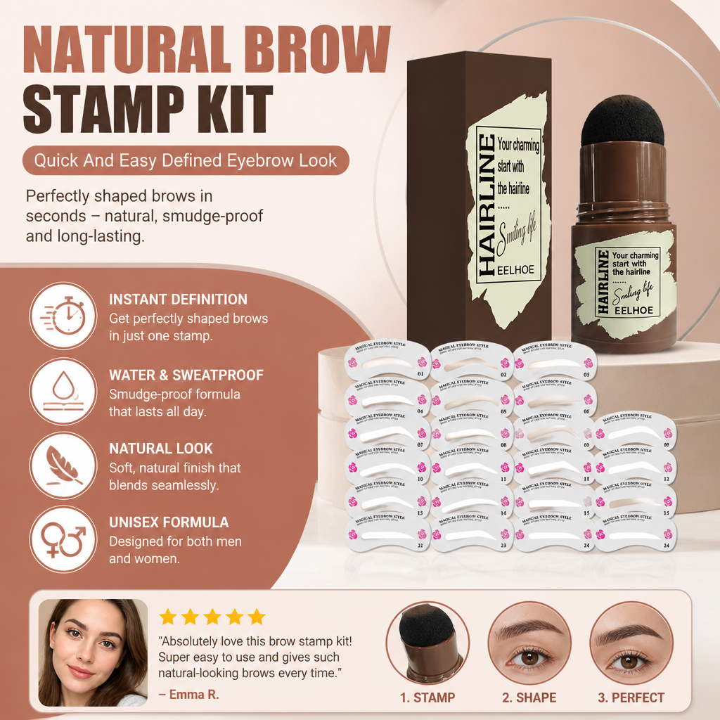 Natural Brow Stamp Kit – Quick And Easy Defined Eyebrow Look