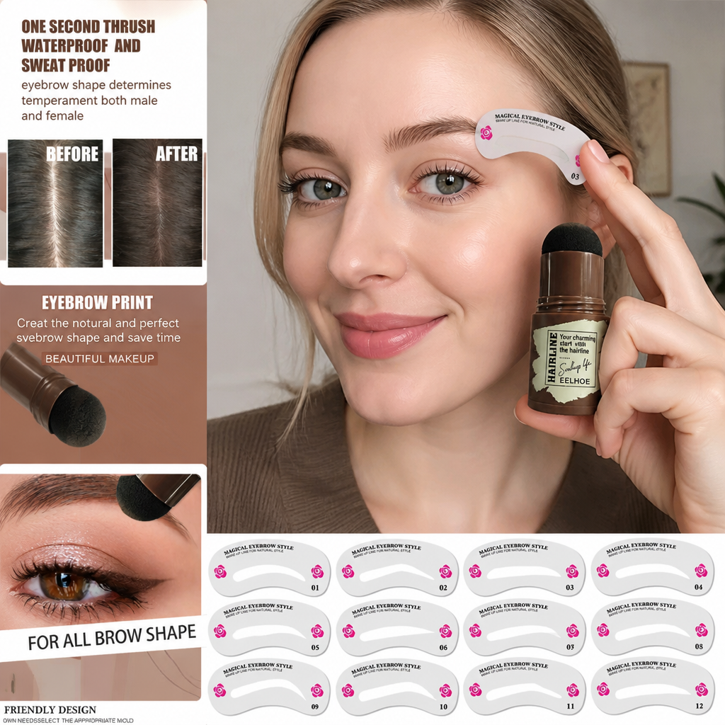 Natural Brow Stamp Kit – Quick And Easy Defined Eyebrow Look