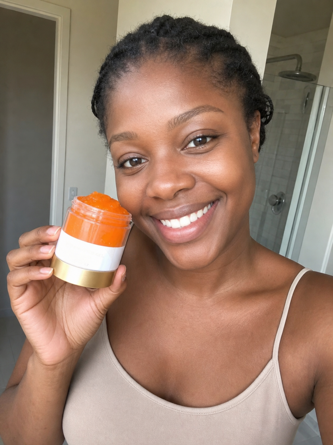 Beauty Britain customer using the featured product