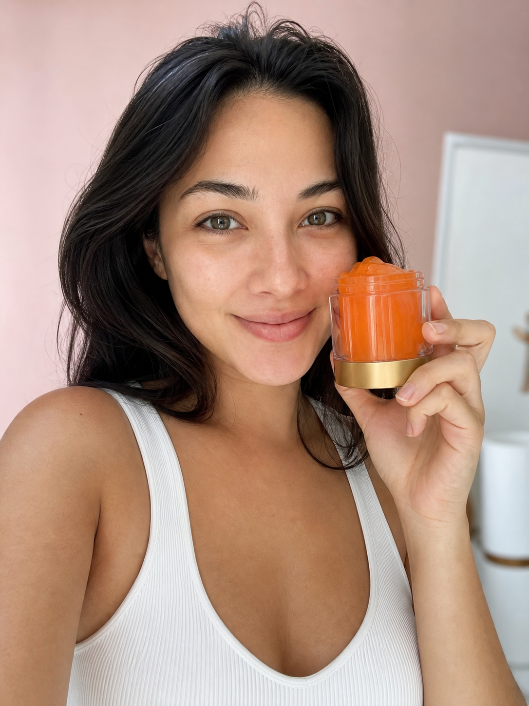 Beauty Britain customer using the featured product