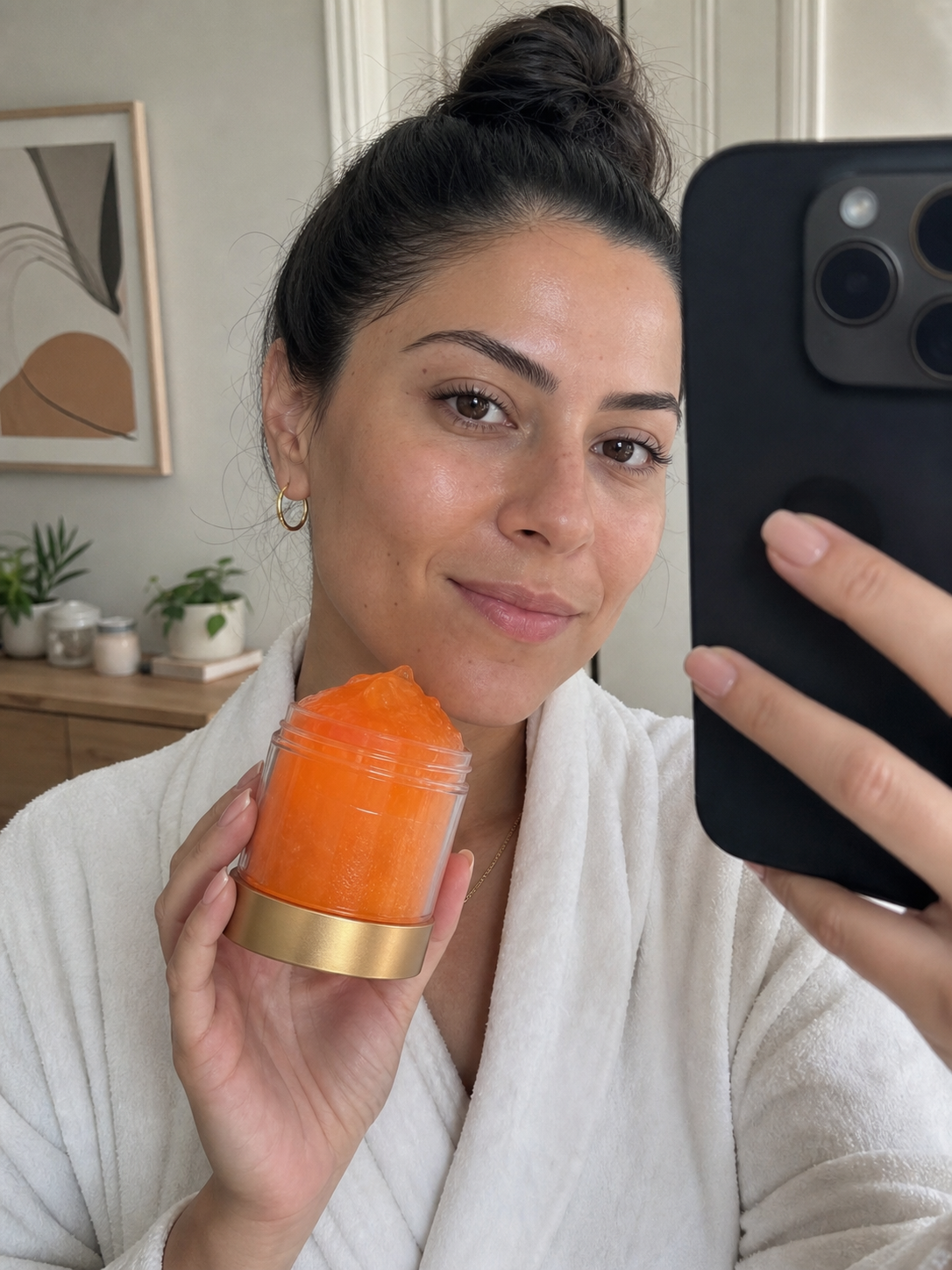 Beauty Britain customer using the featured product